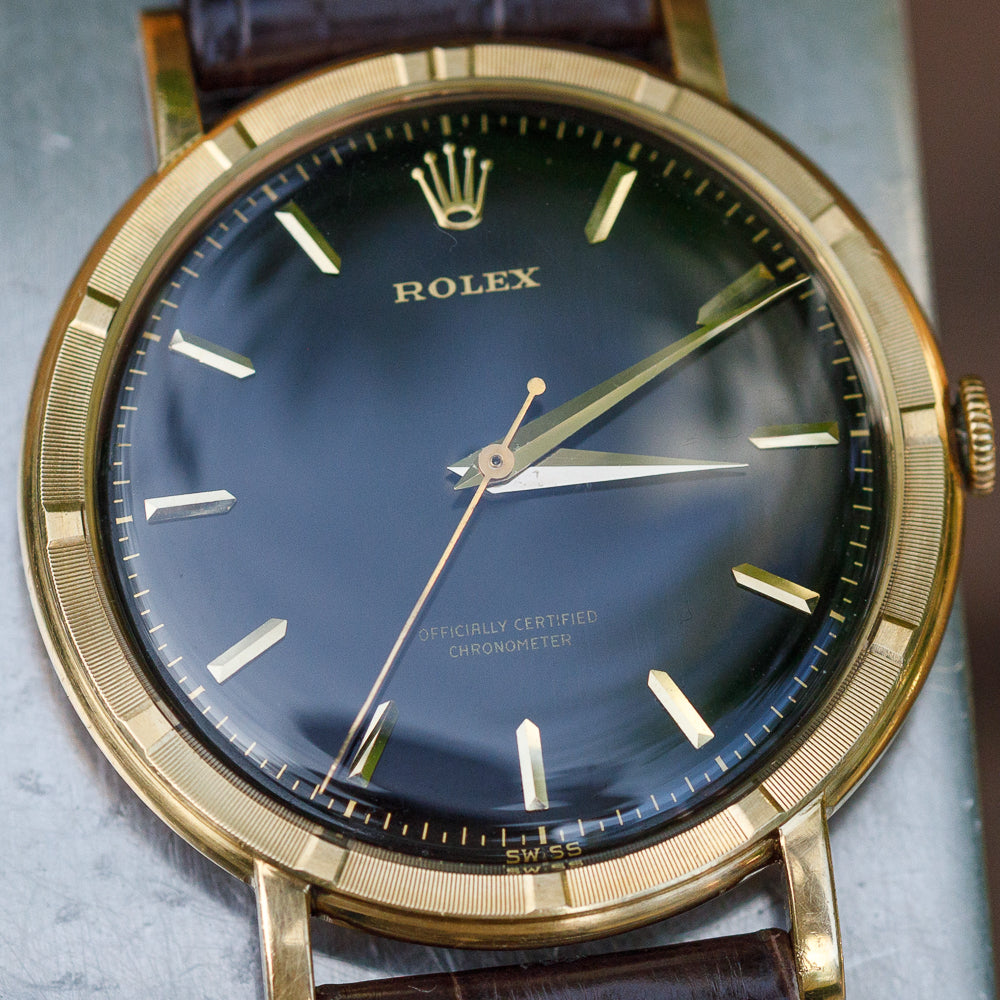 ROLEX Metropolitan Chronometer Black Gilt Dial Ref.8952