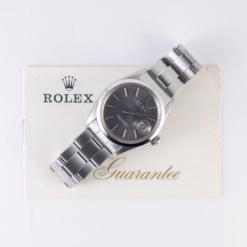 ROLEX OYSTER PERPETUAL DATE Ref.1500 w.BOX and Warranty Paper