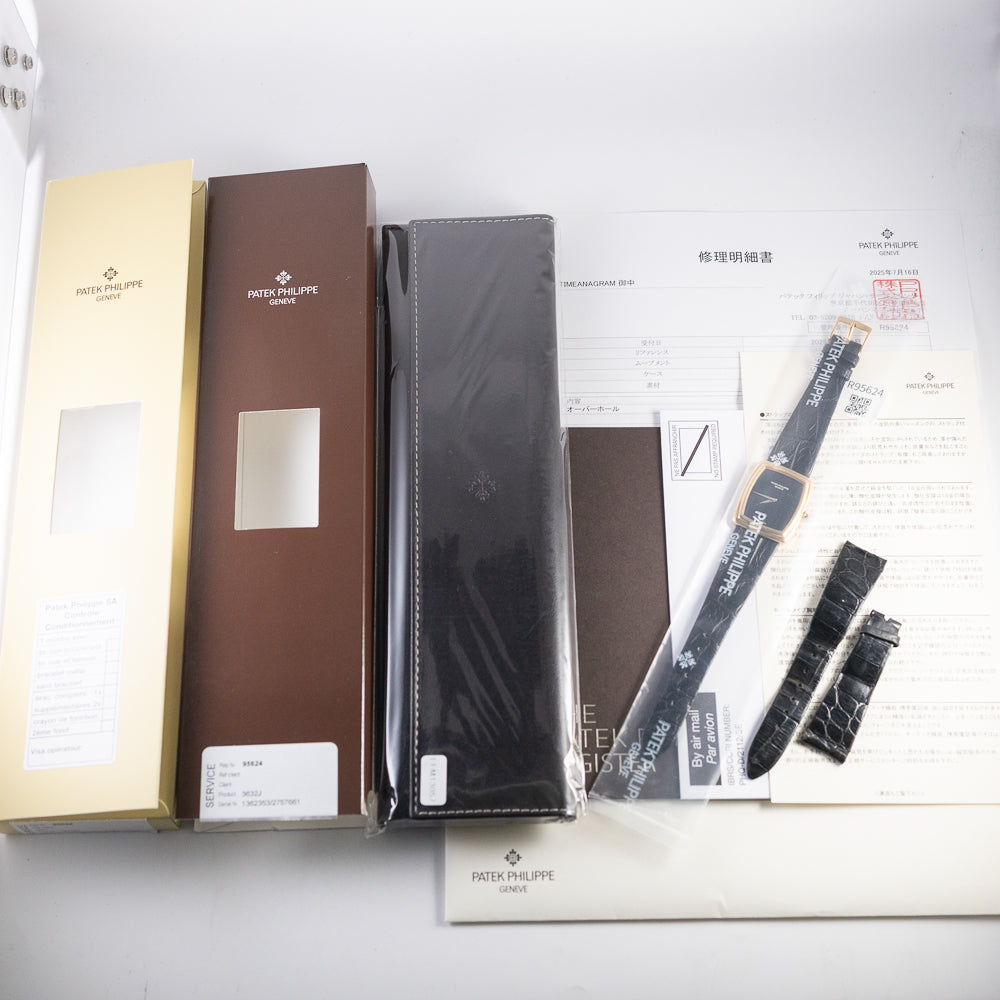 PATEK PHILIPPE Onyx Dial Ref.3628 serviced by Patek Philippe
