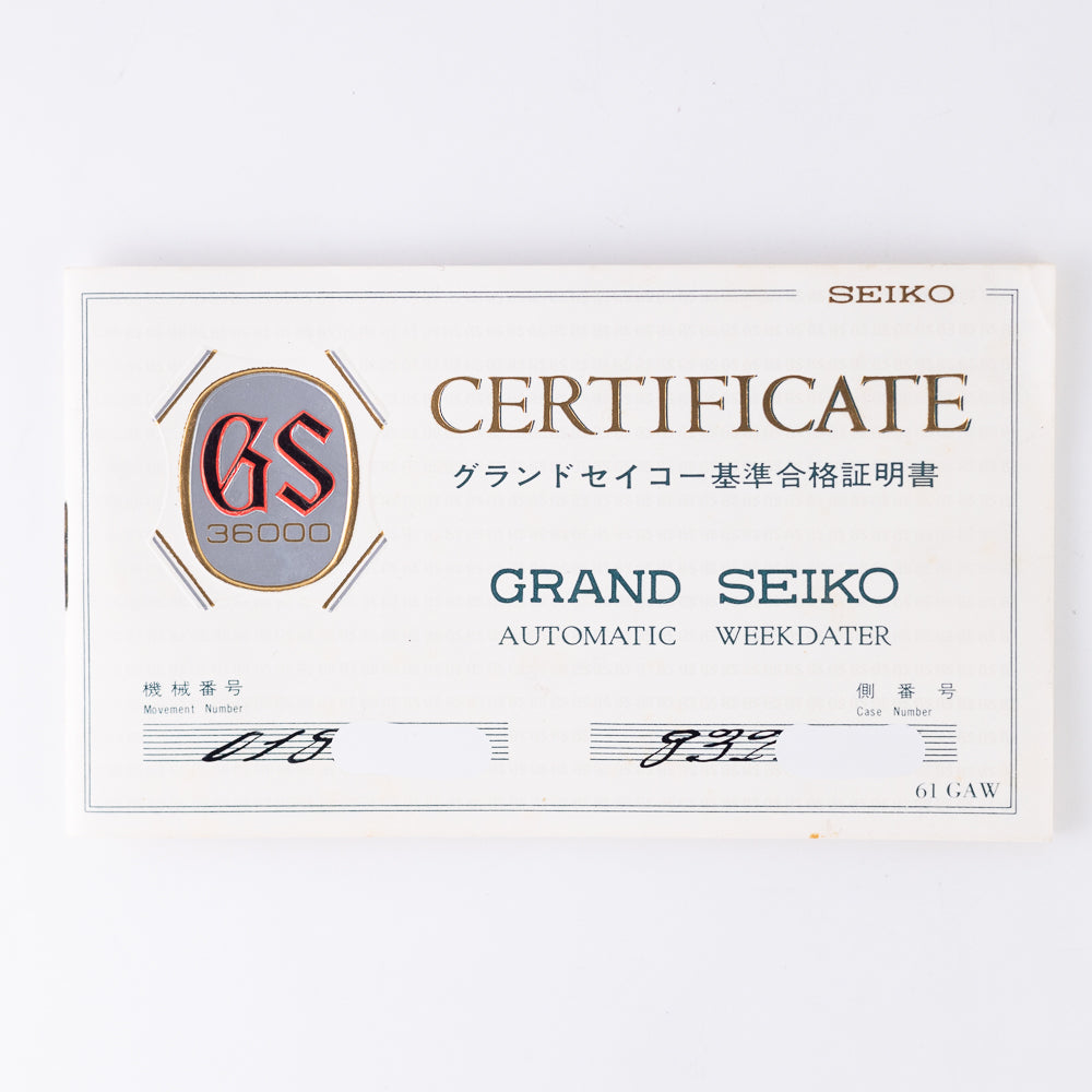GRAND SEIKO REF.6146-8000 W.BOX&PAPER – TIMEANAGRAM