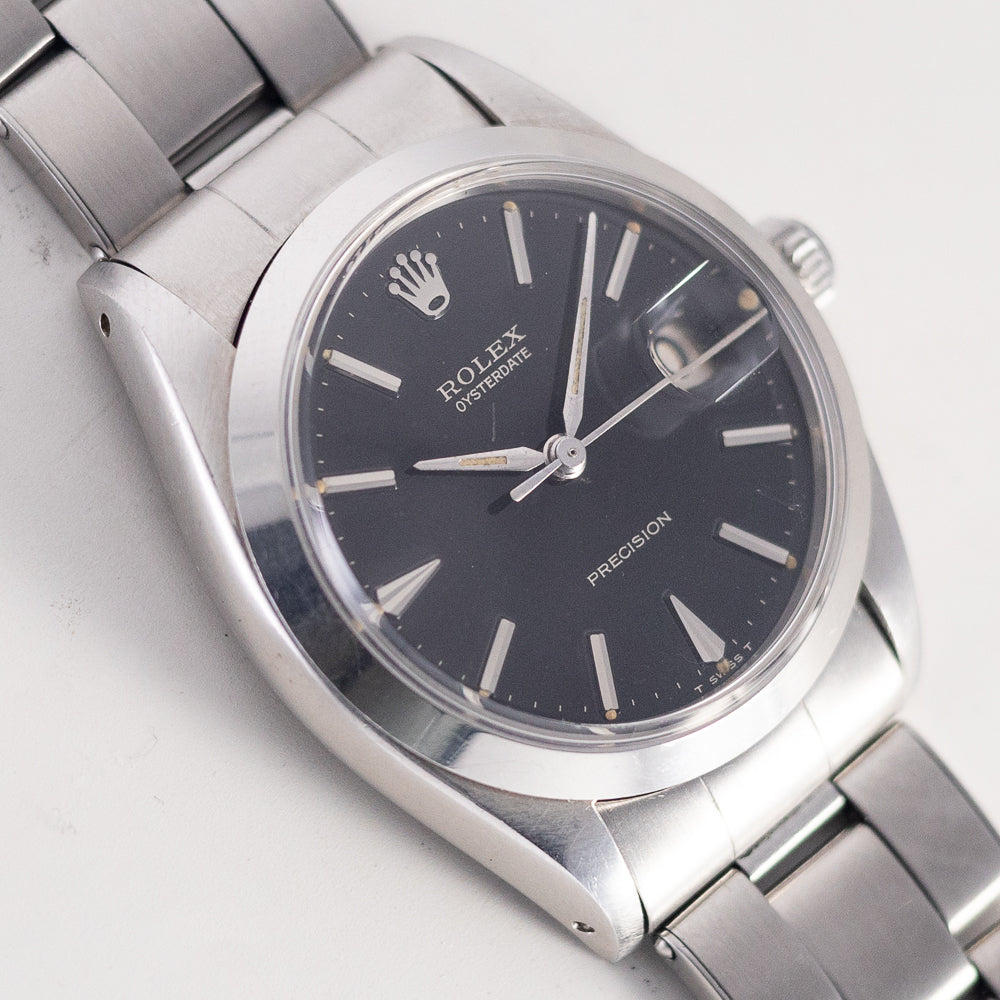 ROLEX OYSTERDATE Black Gilt Dial Ref.6694