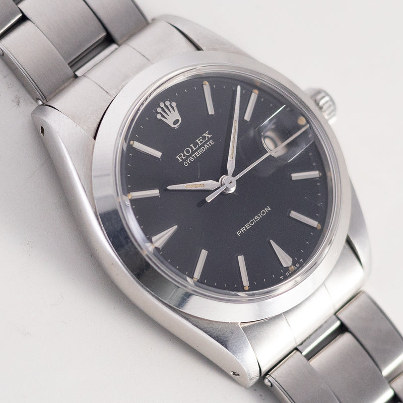 ROLEX OYSTERDATE Black Gilt Dial Ref.6694