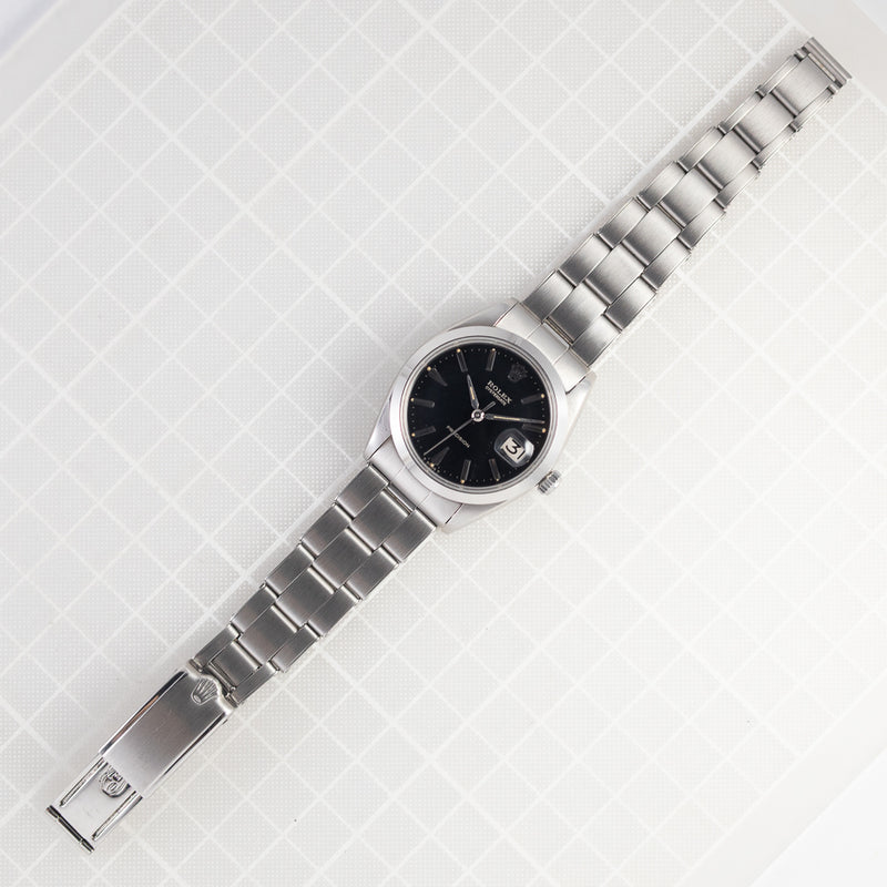 ROLEX OYSTERDATE Black Gilt Dial Ref.6694