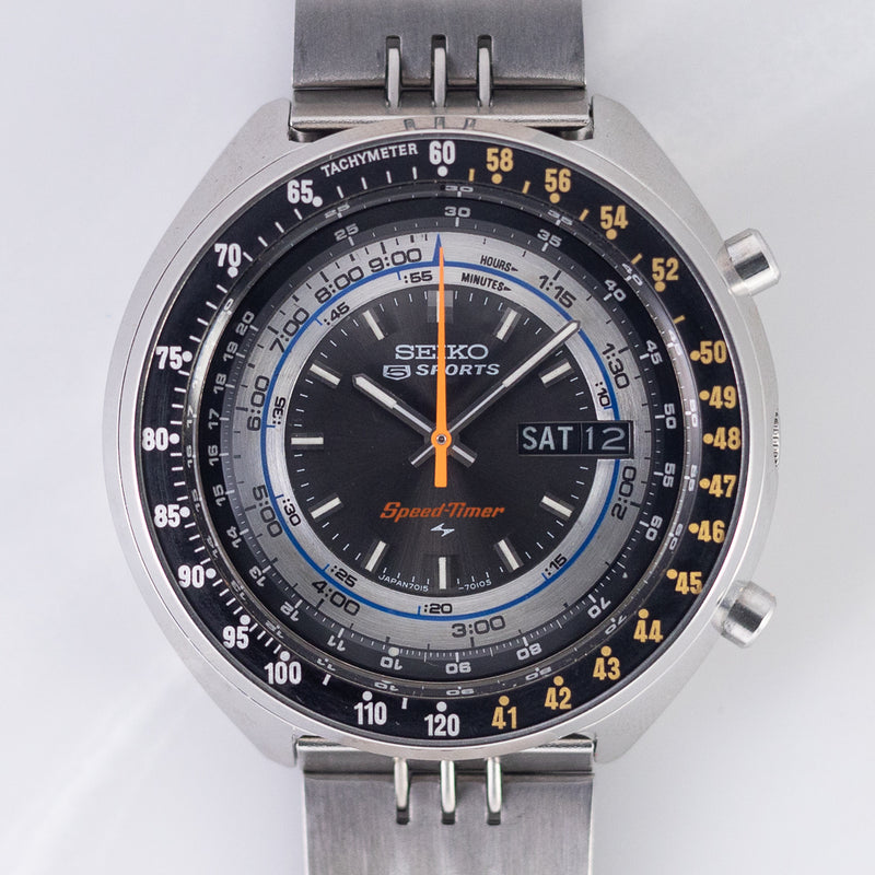 SEIKO Speedtimer 5sports 5スポーツ 19mmブレス SEIKO 5 SPORTS SPEEDTIMER REF.7015-7010 NEW OLD STOCK – TIMEANAGRAM