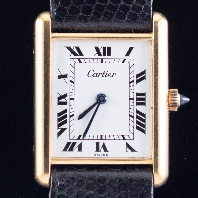 CARTIER LM Pre Must TANK for Europe Ref.15705 w.BOX NEW OLD STOCK