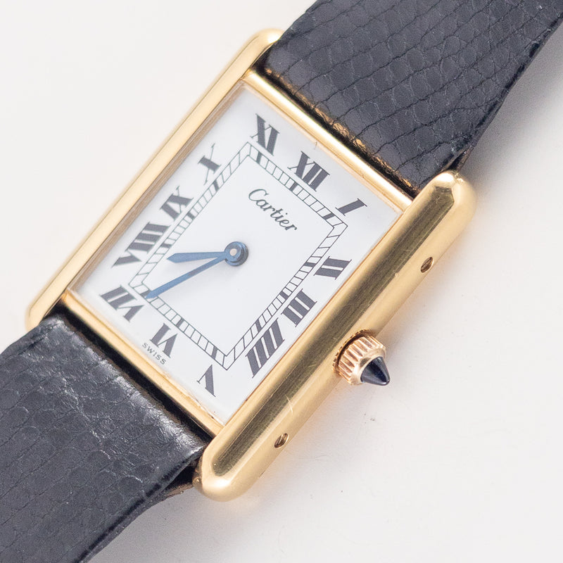 CARTIER LM Pre Must TANK for Europe Ref.15705 w.BOX NEW OLD STOCK