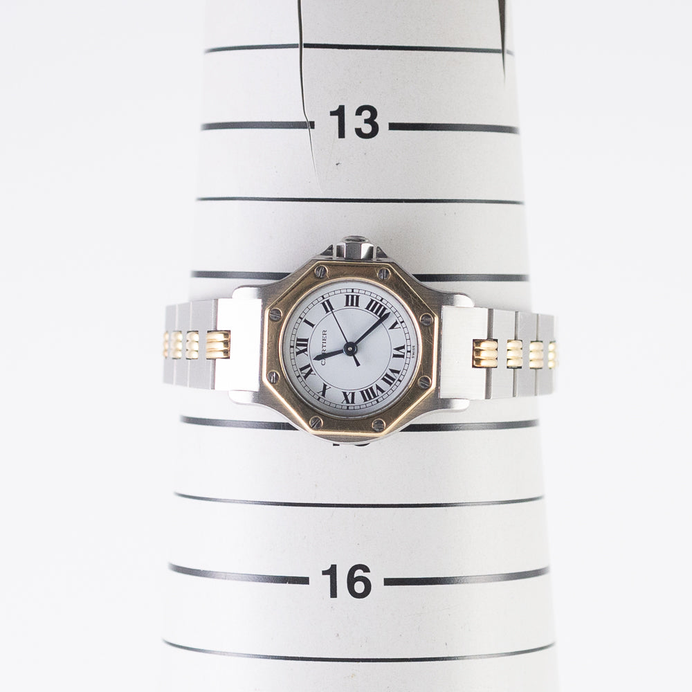 CARTIER SM SANTOS OCTAGON Ref.0907 Automatic Godron Bracelet