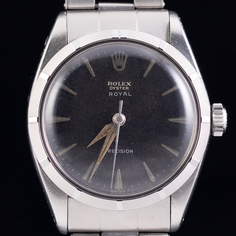 ROLEX OYSTER ROYAL Black Gilt Dial Ref.6427