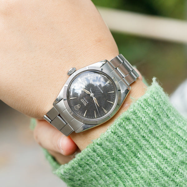 ROLEX OYSTER ROYAL Black Gilt Dial Ref.6427