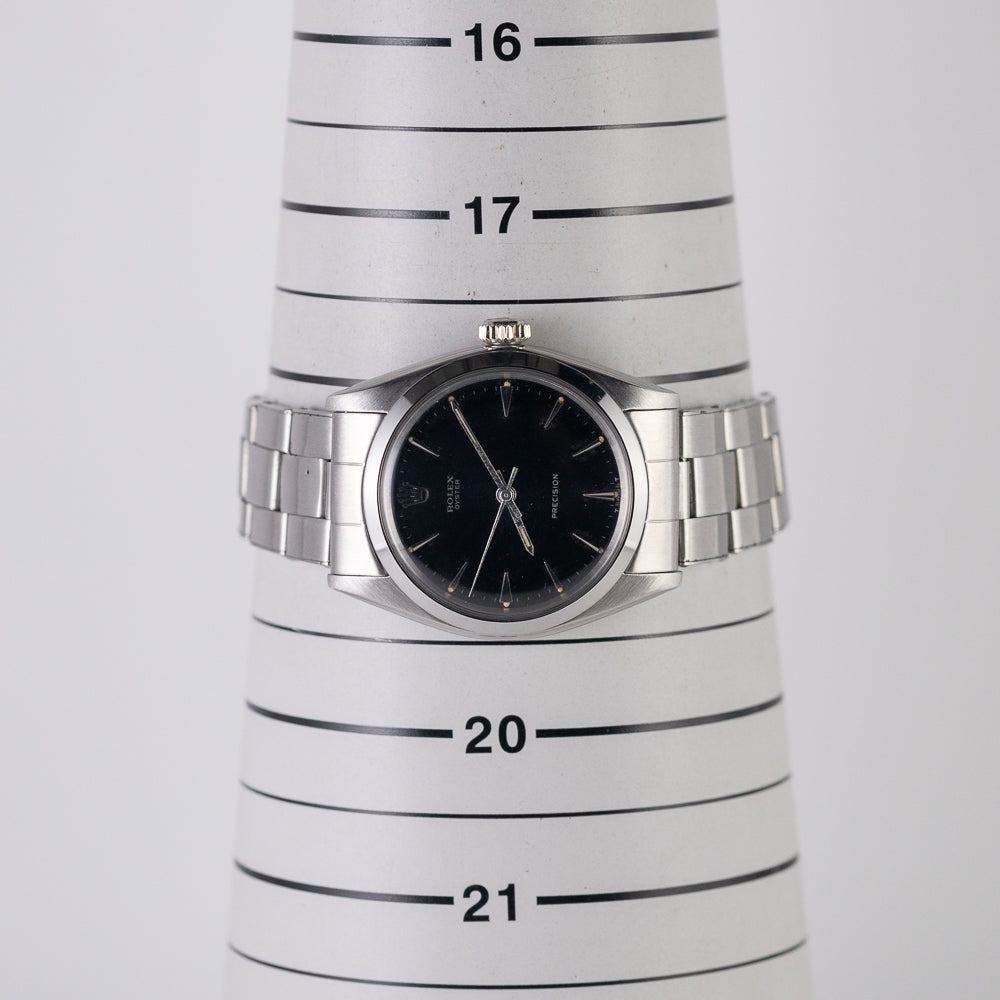 ROLEX OYSTER Black Gilt Dial Ref.6426