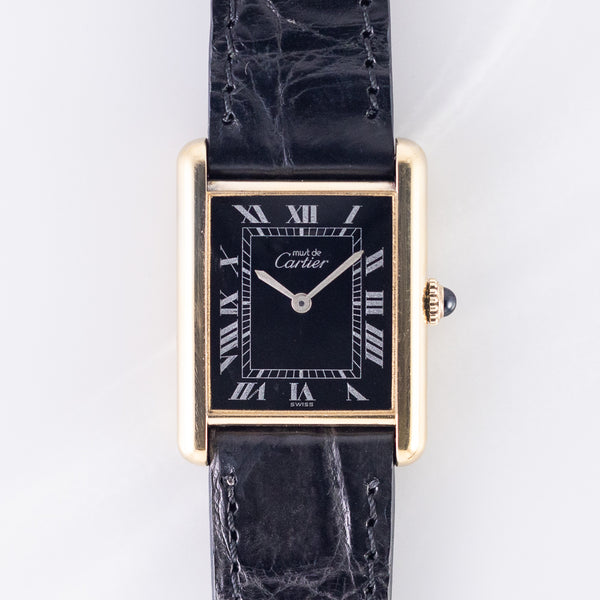 CARTIER LM MUST DE TANK BLACK ROMAN MANUAL