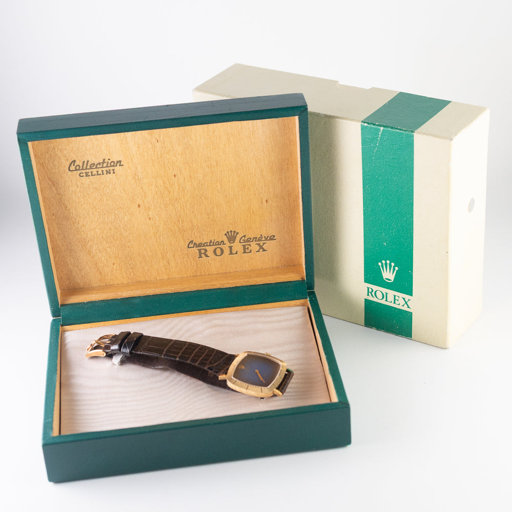 ROLEX CELLINI REF.4084 Blue Vignette MINT w.BOX