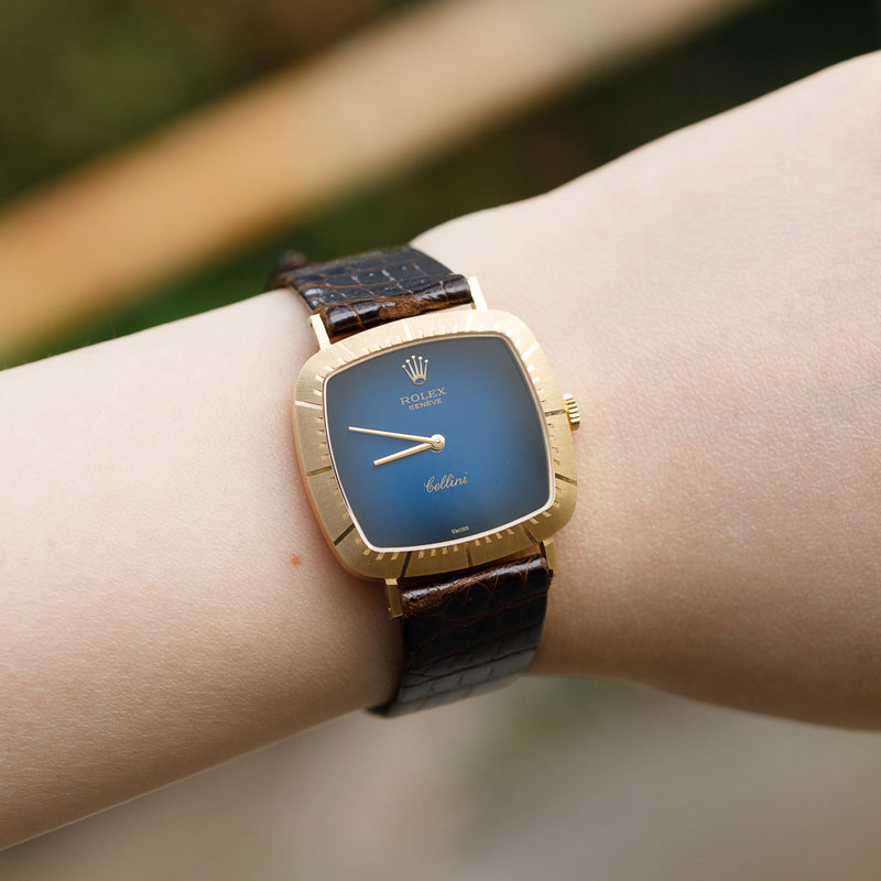 ROLEX CELLINI REF.4084 Blue Vignette MINT w.BOX