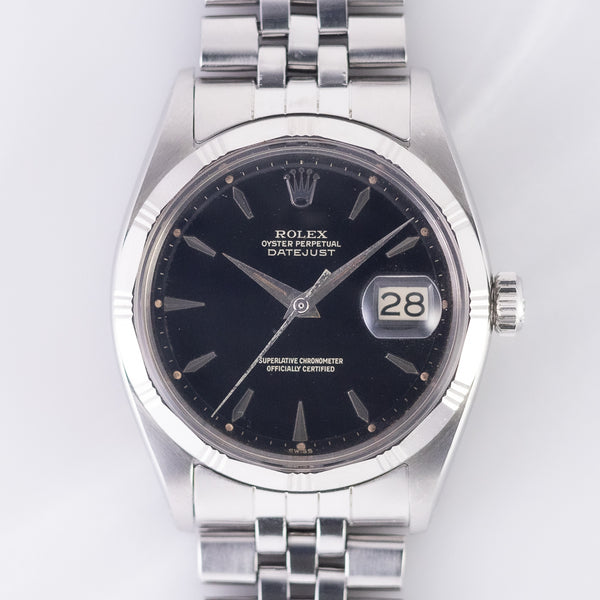 ROLEX DATEJUST Ref.1603 Bamboo Bezel Black Gilt Dial