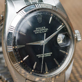 ROLEX DATEJUST Ref.1603 Bamboo Bezel Black Gilt Dial