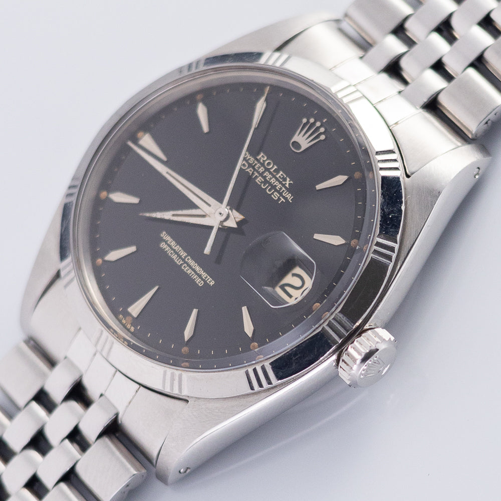 ROLEX DATEJUST Ref.1603 Bamboo Bezel Black Gilt Dial