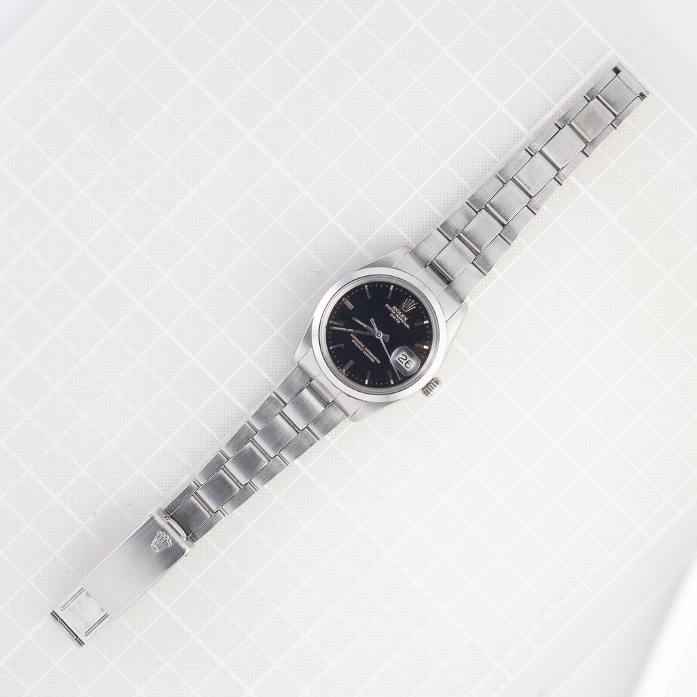 ROLEX OYSTER PERPETUAL DATE Ref.1500 Black Gilt Dial