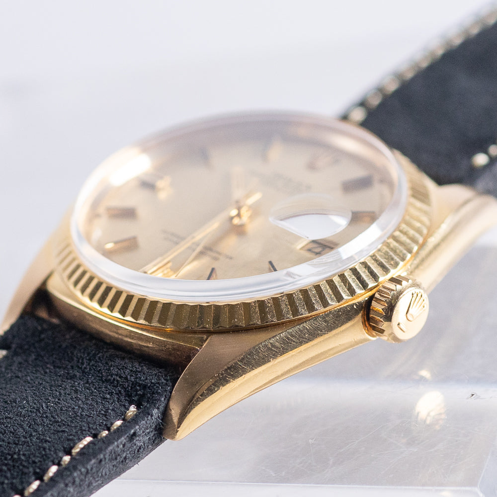 ROLEX DATEJUST Ref.1601 Linen Dial 18K Yellow Gold