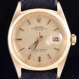 ROLEX DATEJUST Ref.1601 Linen Dial 18K Yellow Gold
