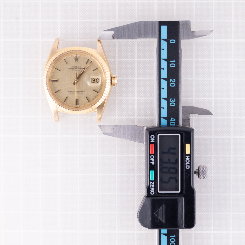 ROLEX DATEJUST Ref.1601 Linen Dial 18K Yellow Gold