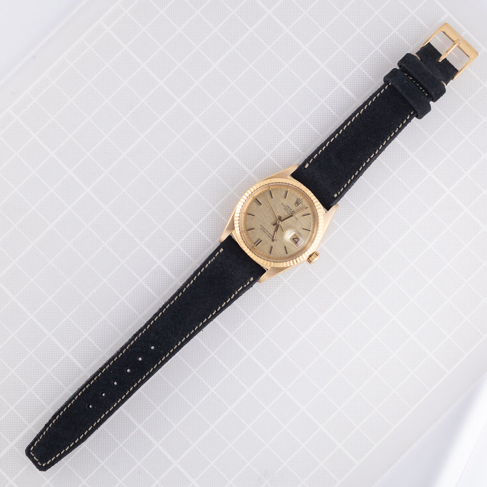 ROLEX DATEJUST Ref.1601 Linen Dial 18K Yellow Gold