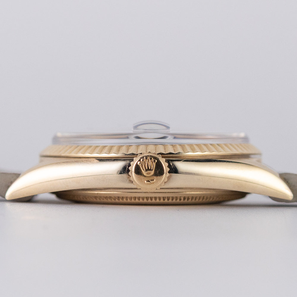 ROLEX DATEJUST Ref.1601 14K Yellow Gold Black Gilt DOORSTOP Dial