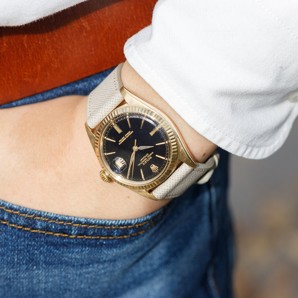 ROLEX DATEJUST Ref.1601 14K Yellow Gold Black Gilt DOORSTOP Dial