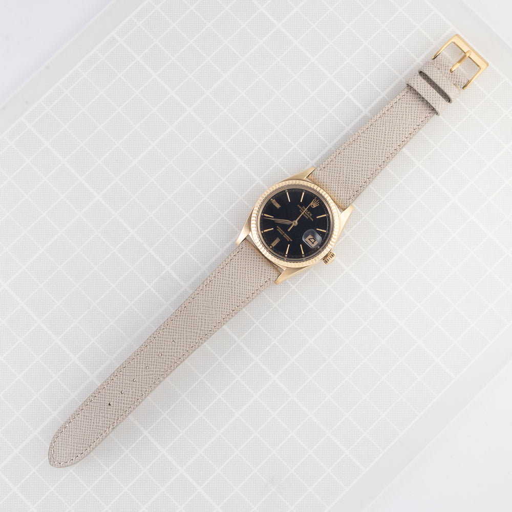 ROLEX DATEJUST Ref.1601 14K Yellow Gold Black Gilt DOORSTOP Dial