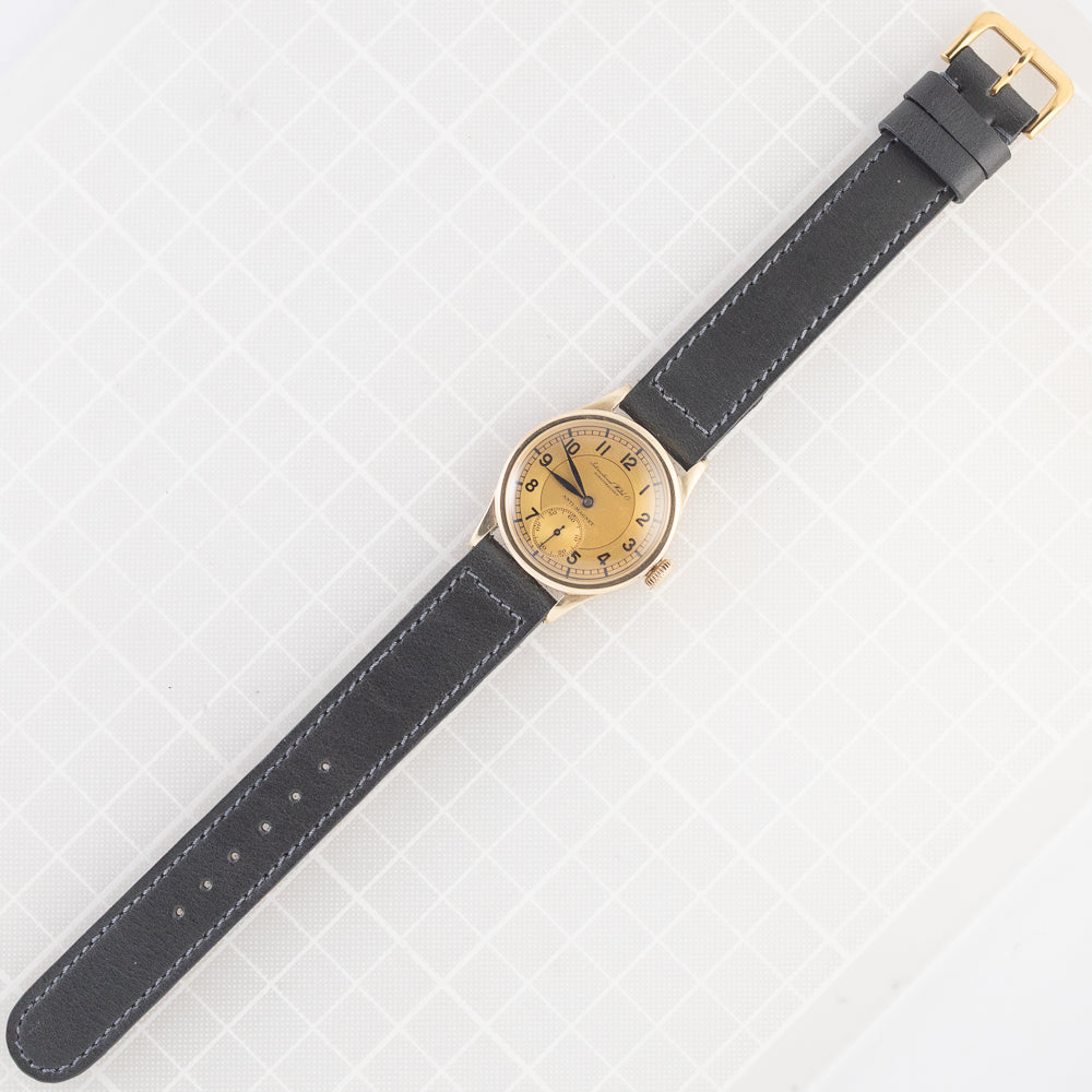 IWC Calatrava Cal.83 14KYG Earliest Screw-in Case Back 1939 w.Extract from the Archives
