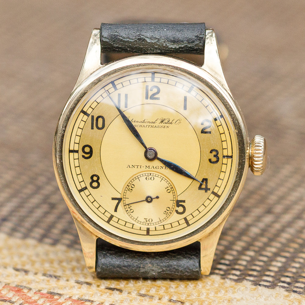 IWC Calatrava Cal.83 14KYG Earliest Screw-in Case Back 1939 w.Extract from the Archives
