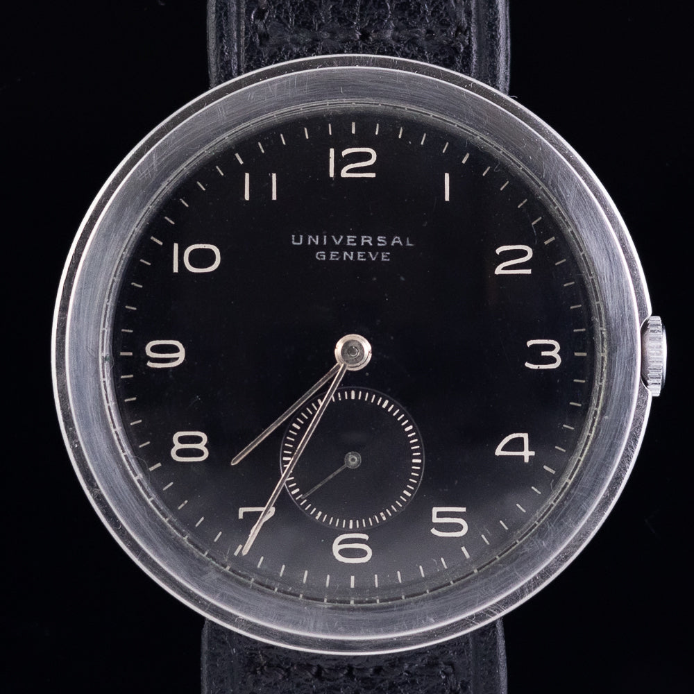 UNIVERSAL GENEVE OVERSIZE 40mm DISCO VOLANTE 1930's