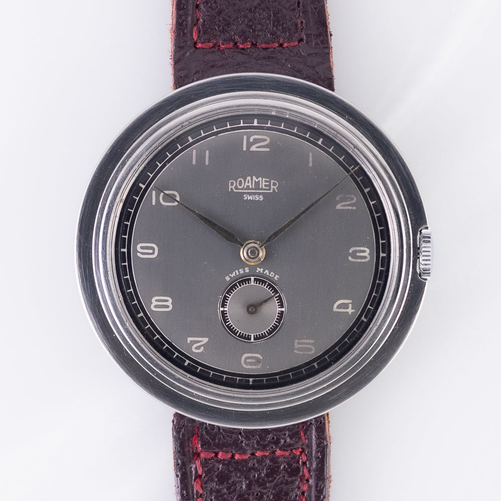 ROAMER OVERSIZE 40mm DISCO VOLANTE 1930's NEW OLD STOCK w.Tag