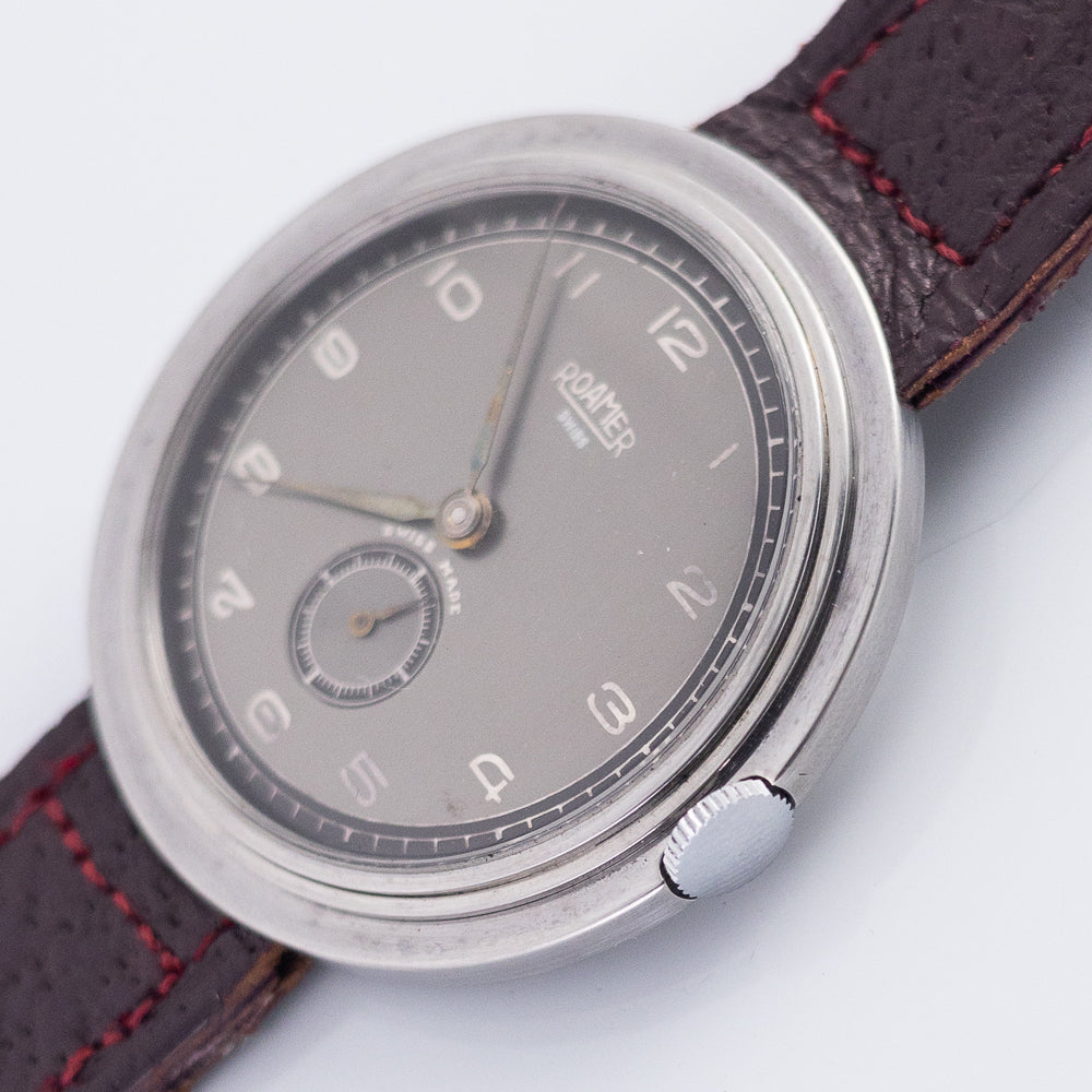 ROAMER OVERSIZE 40mm DISCO VOLANTE 1930's NEW OLD STOCK w.Tag