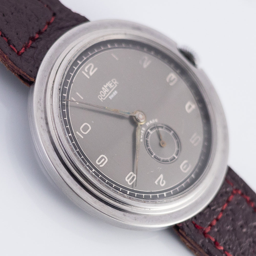 ROAMER OVERSIZE 40mm DISCO VOLANTE 1930's NEW OLD STOCK w.Tag