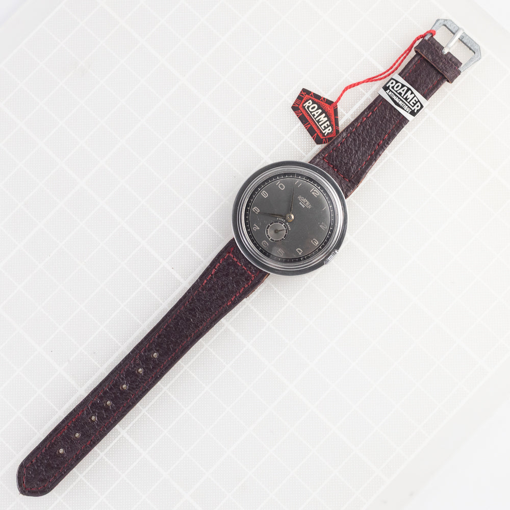 ROAMER OVERSIZE 40mm DISCO VOLANTE 1930's NEW OLD STOCK w.Tag