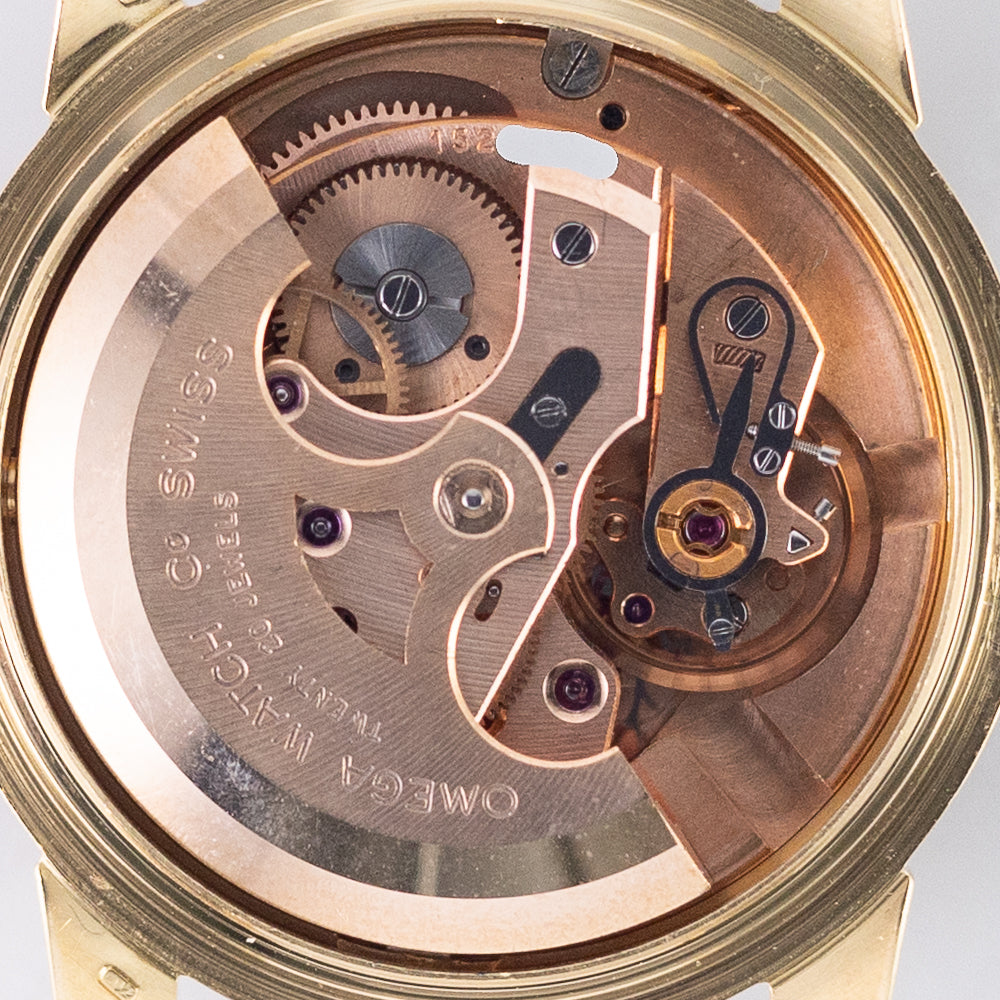 OMEGA Seamaster Ref.2849 18K Yellow Gold Black Gilt Dial w.Box and Paper