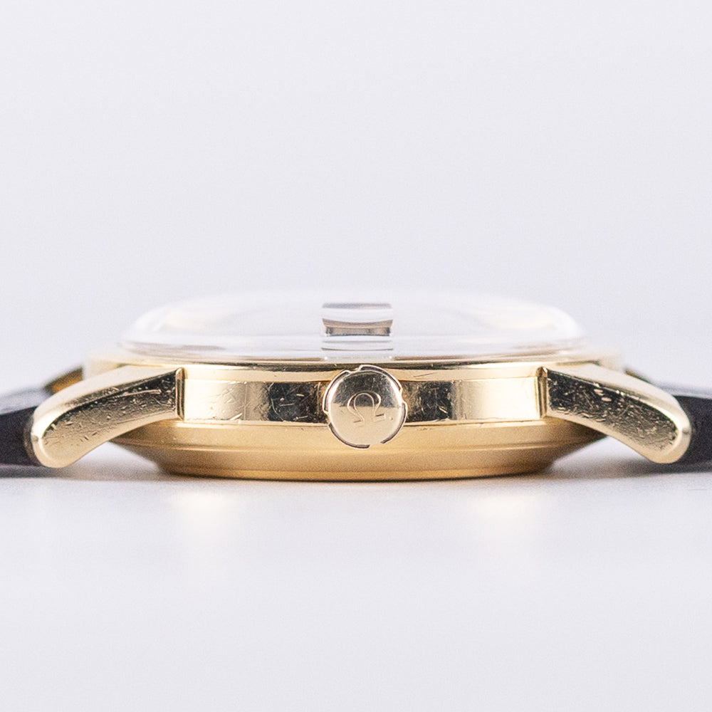 OMEGA Seamaster Ref.2849 18K Yellow Gold Black Gilt Dial w.Box and Paper