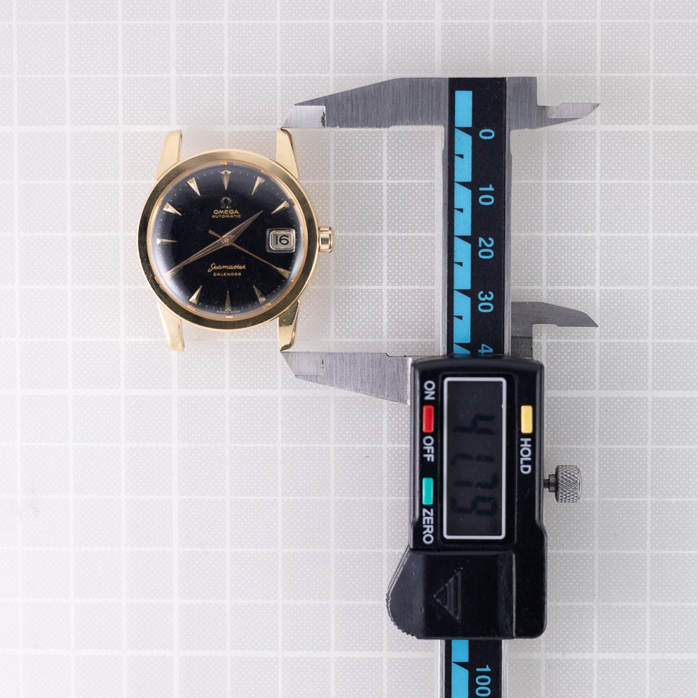 OMEGA Seamaster Ref.2849 18K Yellow Gold Black Gilt Dial w.Box and Paper