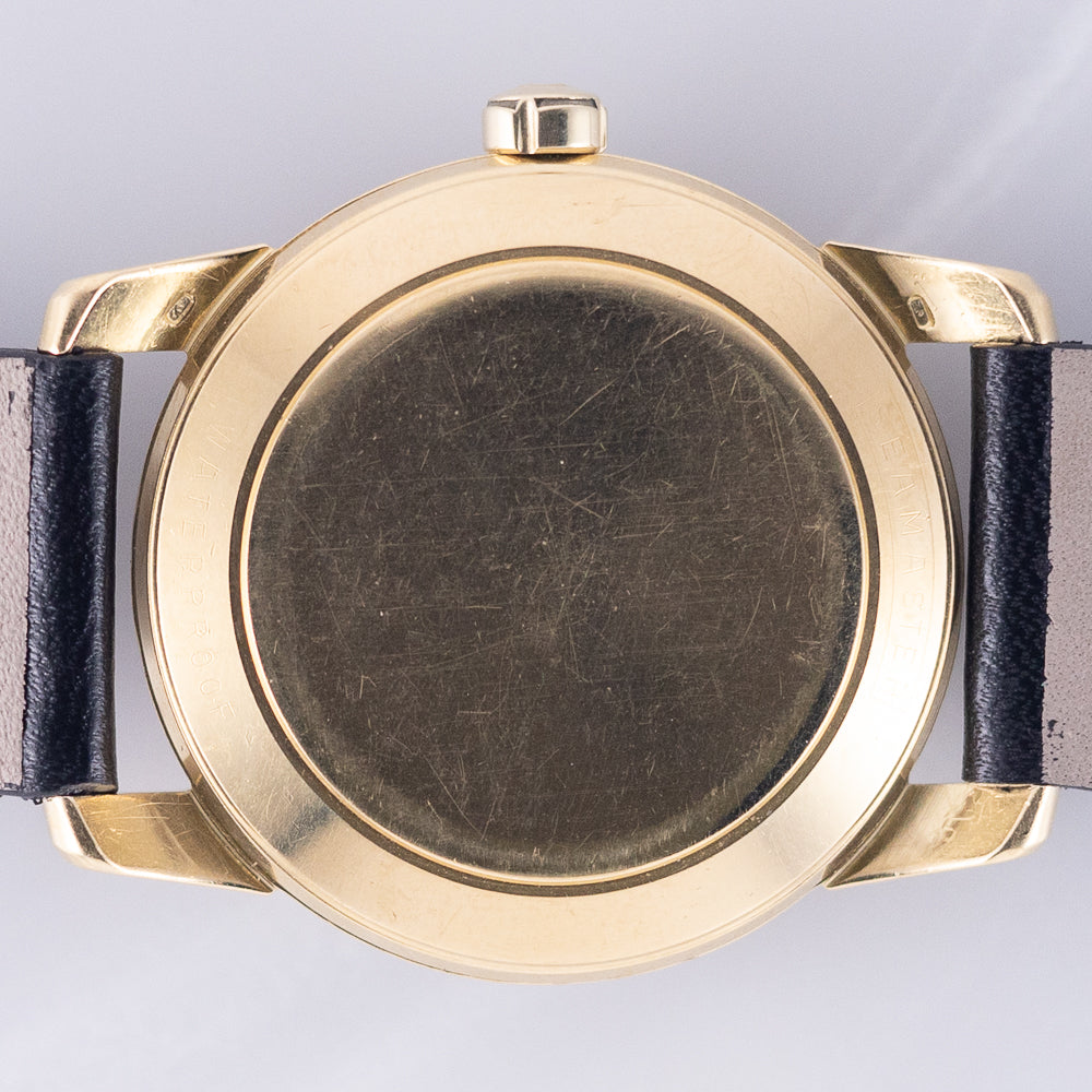 OMEGA Seamaster Ref.2849 18K Yellow Gold Black Gilt Dial w.Box and Paper