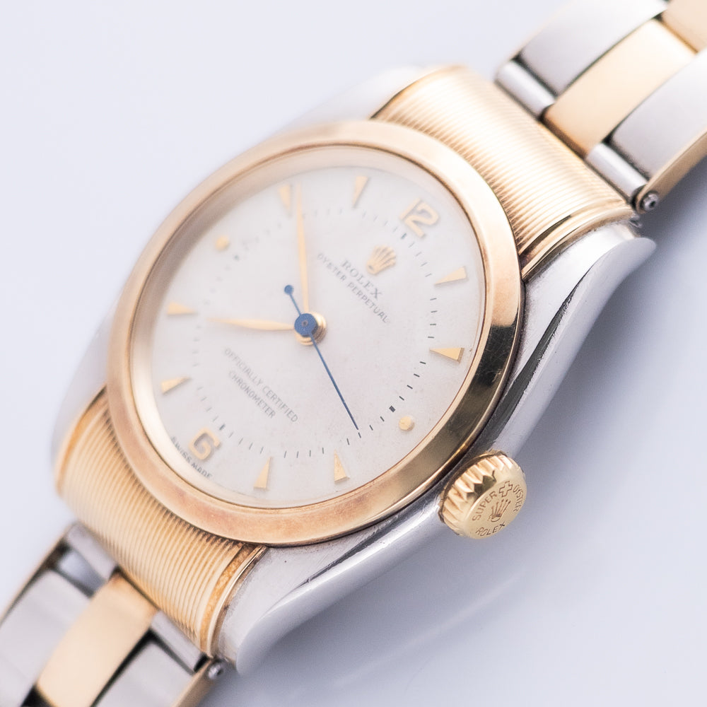 ROLEX Hooded BUBBLE BACK Ref.6065 w.CHROMWELL Bracelet