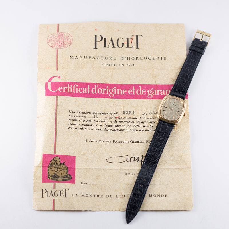 PIAGET Bark Dial Ref.9251 w.BOX and Paper – TIMEANAGRAM
