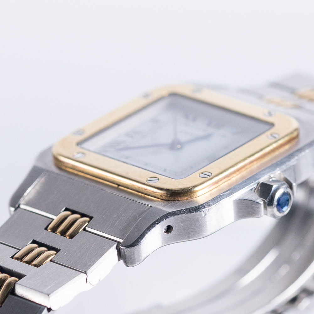 CARTIER LM Santos Ref.2961 AUTOMATIC Godron Bracelet MINT CONDITION