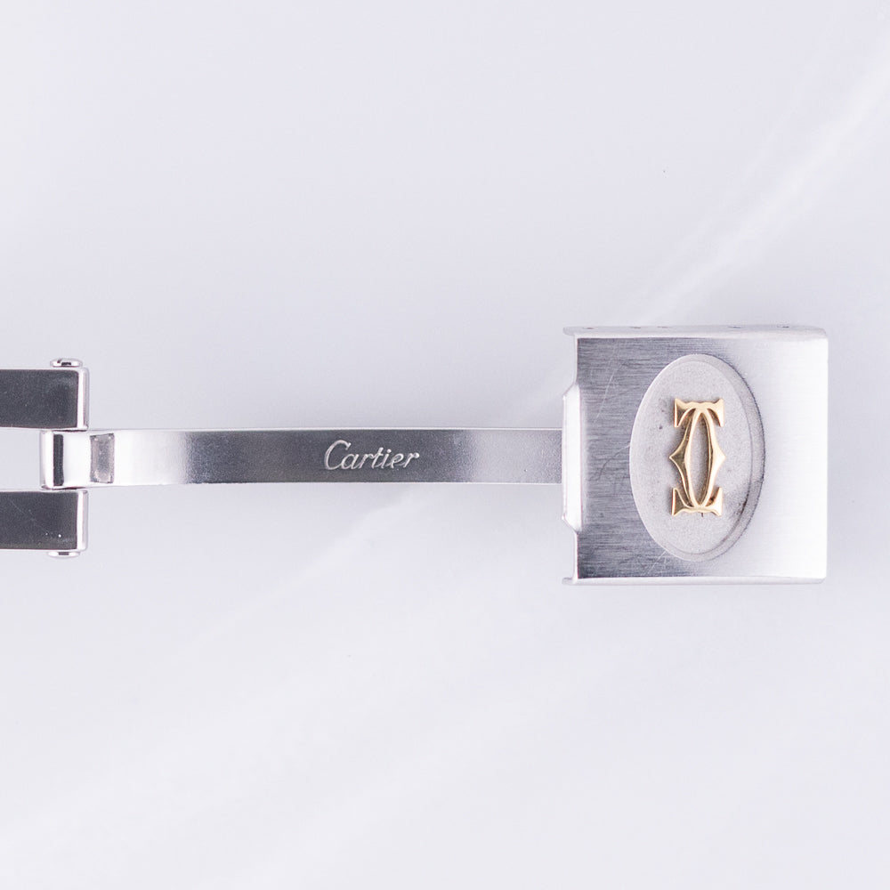 CARTIER LM Santos Ref.2961 AUTOMATIC Godron Bracelet MINT