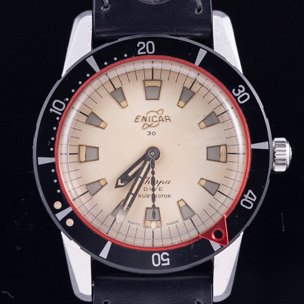 ENICAR RARE White Dial Ref.100/224