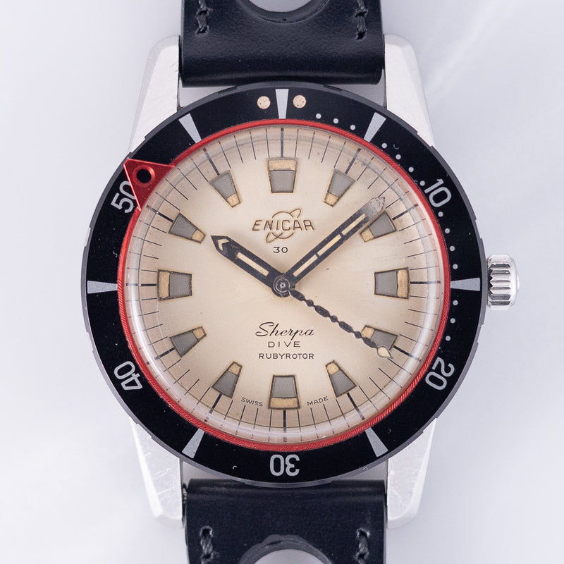 ENICAR RARE White Dial Ref.100/224 – TIMEANAGRAM