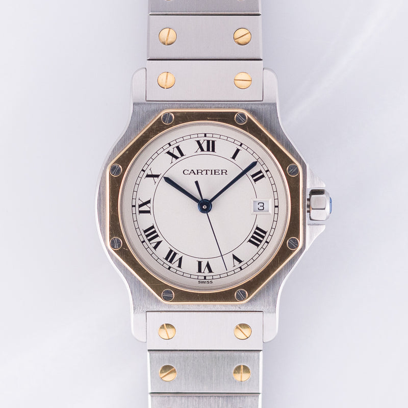 つきみだんご CARTIER LM SANTOS OCTAGON Ref.187902 W.BOX – TIMEANAGRAM