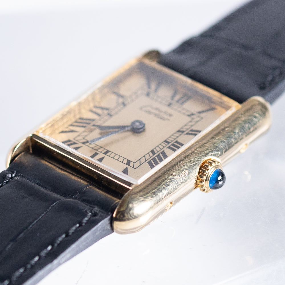 CARTIER LM Must TANK 1st Gold Dial