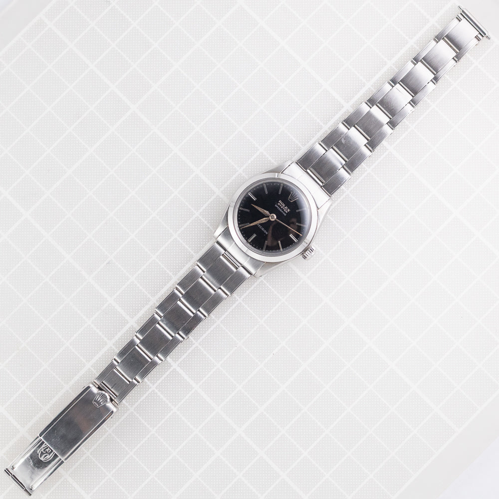 ROLEX OYSTER SPEEDKING Black Gilt Dial Ref.6430