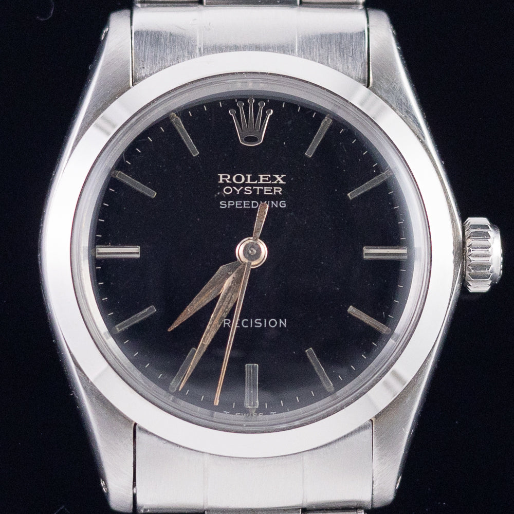 ROLEX OYSTER SPEEDKING Black Gilt Dial Ref.6430