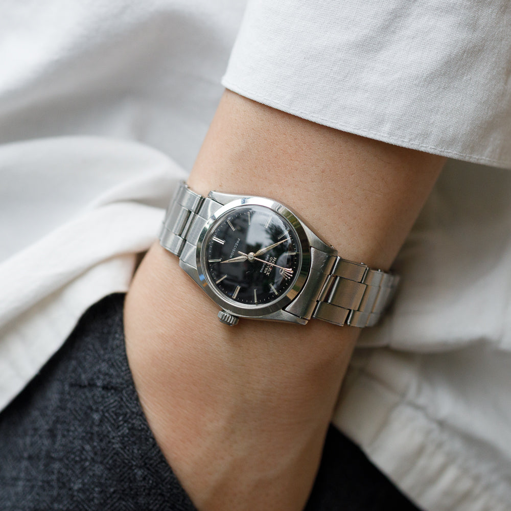ROLEX OYSTER SPEEDKING Black Gilt Dial Ref.6430